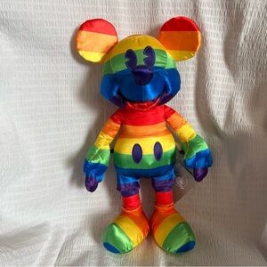 NEW Disney Rainbow Mickey Mouse Pride Plush